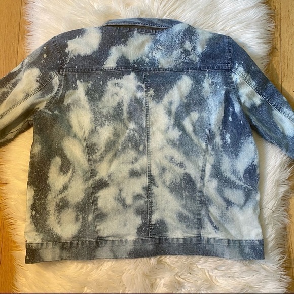 WOMEN’S Papagallo Bleached Denim Jacket Sz Small - Picture 5 of 6